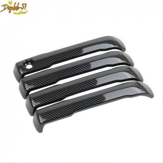 Carbon Fiber Exterior Door Handles Cover Trim Fit For Toyota Tundra -2024