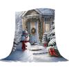 Christmas Checkered Pattern Printed Blanket for Bed Travel Camping Living Room Office Conditioning Blanket for All Seasons Gifts