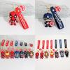 Cartoon Marvel American Captain Spider-man Silicone Keychain Pendant Batman Superhero Small Gift