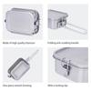 Titanium Bento with Lid & Handle Leak Proof Lunch Box Container Ultralight Outdoor Camping Cookware Ti2081C-83C