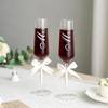 Mr. & Mrs. Champagne Flute Set - Elegant His and Hers Wedding Toasting Glasses