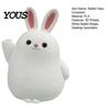 Rabbit Shape Vase 3D Printed Ornament, White Bunny Flower Holder Matte Container, Animal Desktop Decoration for Home Office Ornament