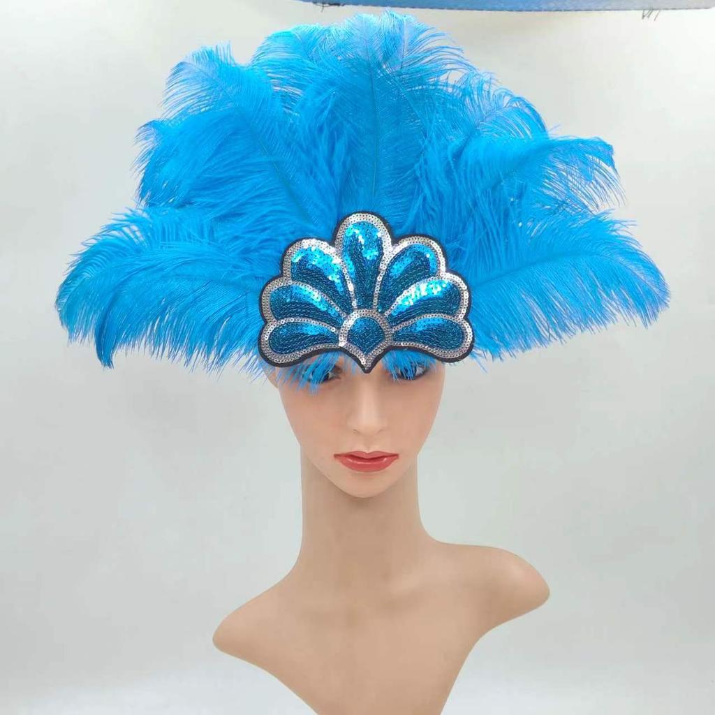 Anime-Charakter Cosplay Halloween Kopfbedeckung Bauchtanz Performance Haarbänder Bunte Feder Stirnbänder Weihnachtstag Kopfbedeckung Zubehör