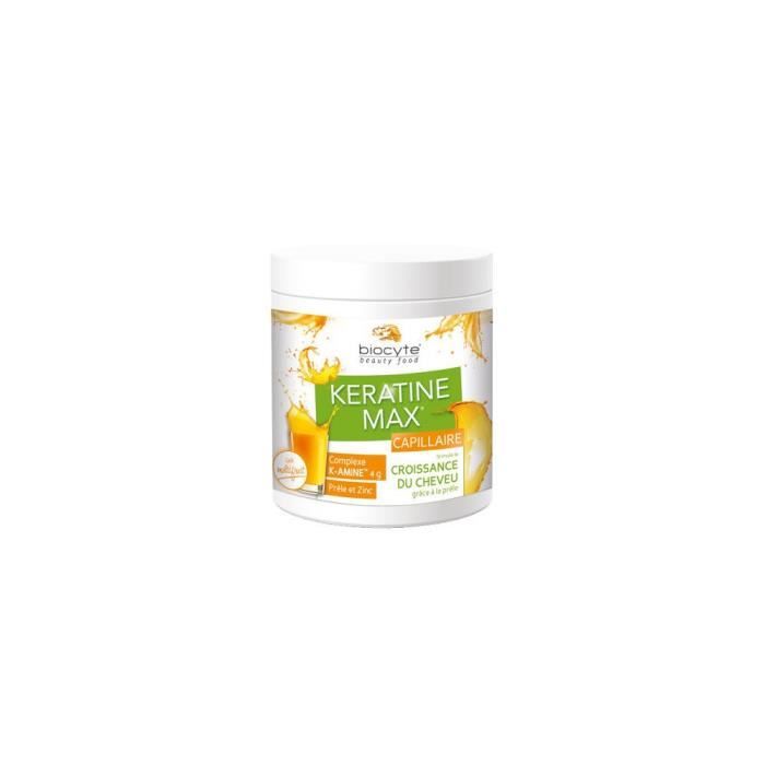 Complément alimentaire - BIOCYTE - Kératine Max - 20 doses - Cheveux revitalisés - Pousse stimulée