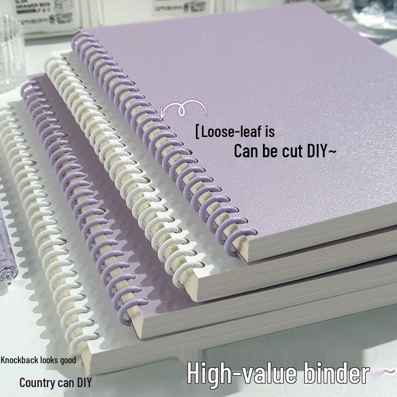 A4 Hard Cover Loose-Leaf Notebook with Detachable Ring Binder and DIY Cut-to-B5 Option