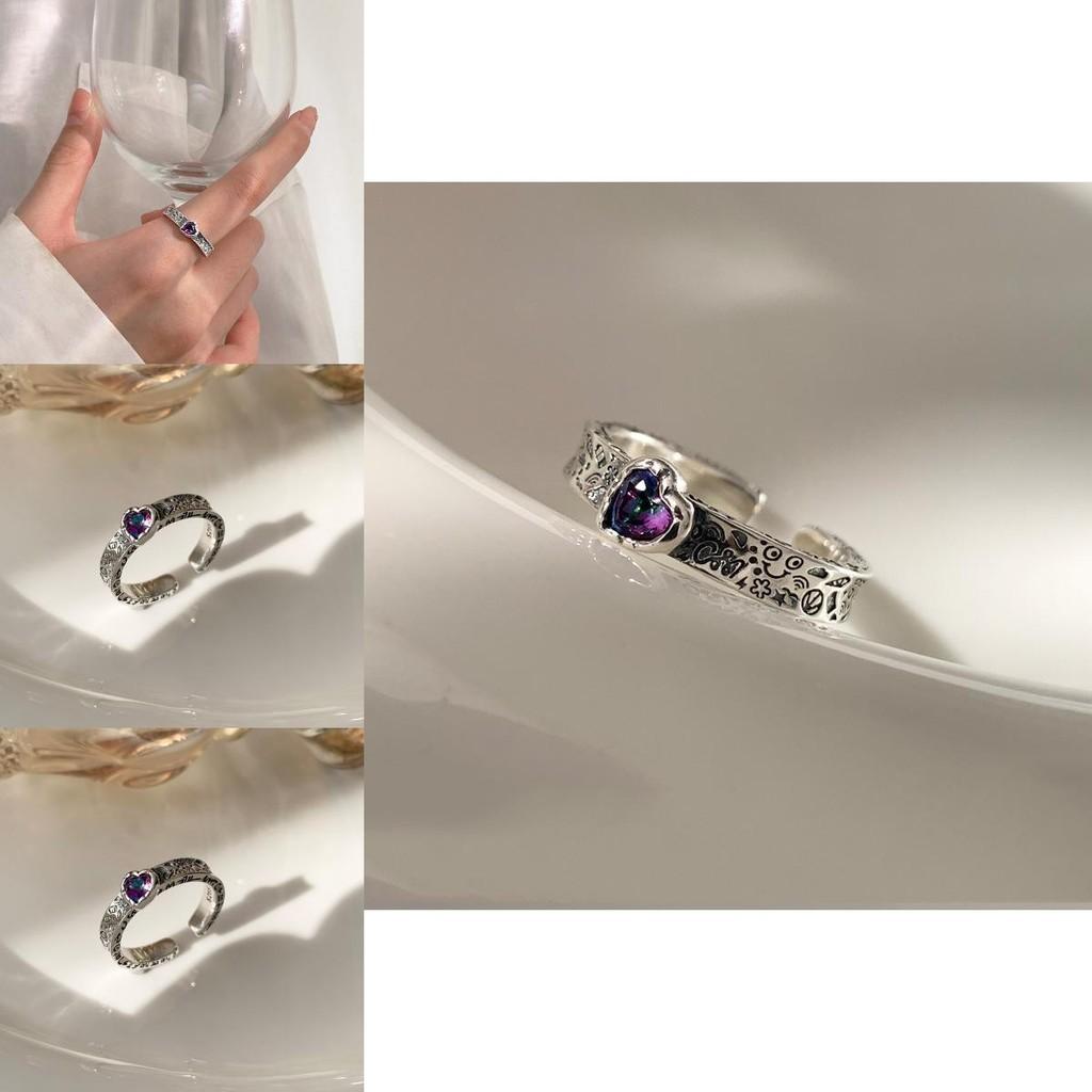 Chic Heart Adjustable Ring For Women Fashionable Copper Jewelry With Stunning Zircon Detail