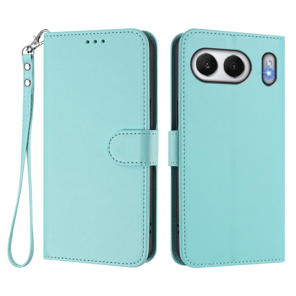For OnePlus Nord 4 Leather Case Wallet Stand Phone Cover with Wrist Strap