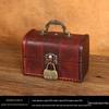 Vintage Wooden Jewelry Storage Box with Lock - Ideal for Earrings, Necklaces, Gifts, and Photography Props.