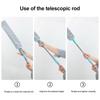 Retractable Gap Dust Cleaning Tool with 2 Microfiber Clothes Long Handle Flat Duster Flexible Dusting Accessory