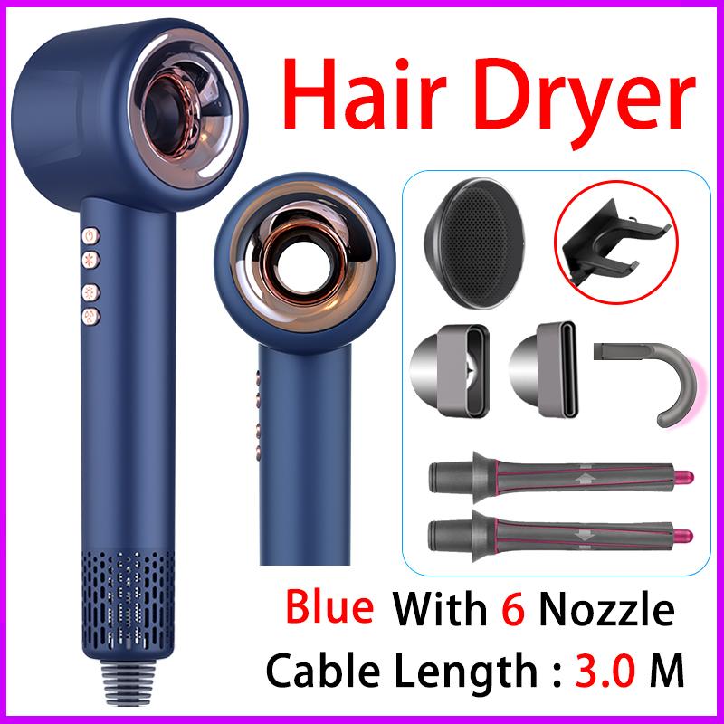 Professional Negative Ionic Hair Dryer  Leafless Hair Dryer Hot/ Cold Blow Dryer Hairdryer Home Appliance Free Shipping Dyso