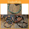 Turquoise Metal Beaded Necklace With Geometric Design For Men And Women