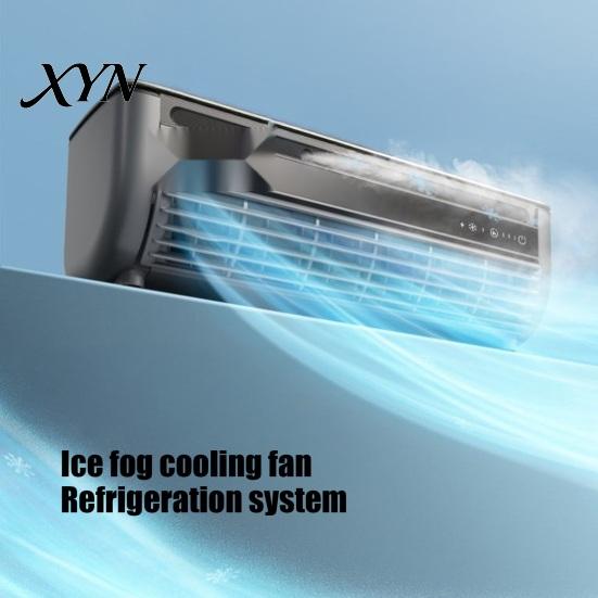 Drill-free Wall Mount Fan Portable Mini Split Air Conditioner Fan, Adjustable Speeds Energy Saving Misting Speed Personal Cooling Quiet Desk for Home