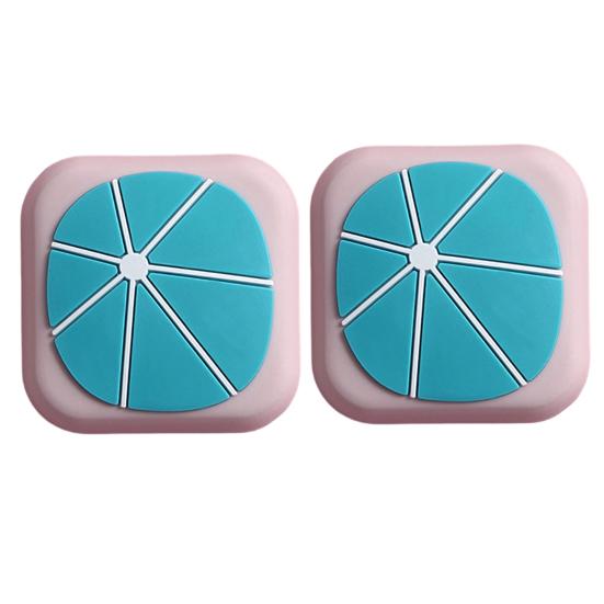 Yousheng 2Pcs Cartoon Door Knob Stopper Wall Protector Self-Adhesive Round Square Door Handle Stop Quiet Shock Absorbent Anti-collision Pad Wall