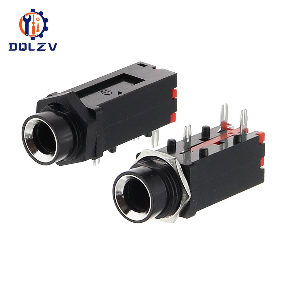 Audio Jack 6.35mm 3Pin Mono Audio Stereo Audio Socket Microphone Welding Line For Microphone Socket