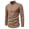 Pánské košile M-5XL Ležérní Lněná košile s dlouhým rukávem Košile slim Fit s límečkem Pánské