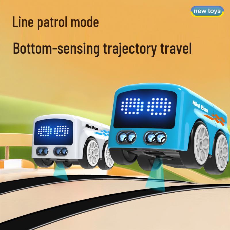 Smart Gesture-Controlled Mini Bus: Automatic Obstacle Avoidance & Line Following Desktop Toy Car