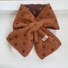 Cross Knitted Scarf Polka Dot Neck Warmer Scarf Gifts Neck Scarf  for Women