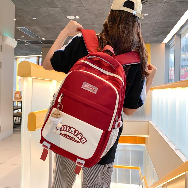 Рюкзак для школьников средней школы с цветными блоками — фото 4