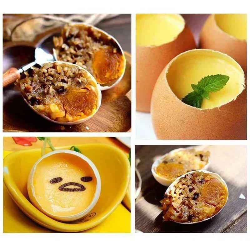 Eggshell Bottle Opener Eggshell Cutter Opener Double-headed Metal Boiled Egg Creative Gadgets Kitchen Cooking Accessories Tools