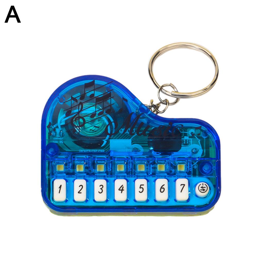 Mini Electronic Keyboard Keychain Portable Musical Instrument Toy Piano Keychain Mini Real Working Finger Piano Keychain синий
