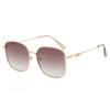 Women's Ultra-light Large Frame Gold Wire Sunglasses with Tea-colored Lenses - Fashionable Sun Protection for Big Faces