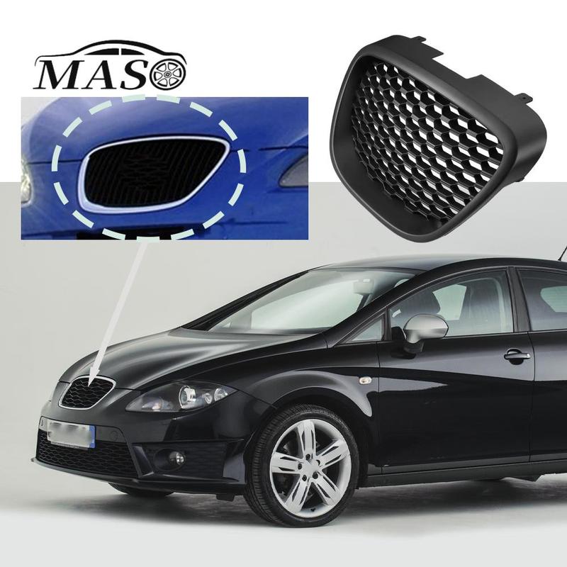 Front Bumper Honeycomb Racing Grille Mesh Badgeless Grille for Seat Leon MK2 1P1 Altea XL Toledo Mk3 2006 2007 2008 2009