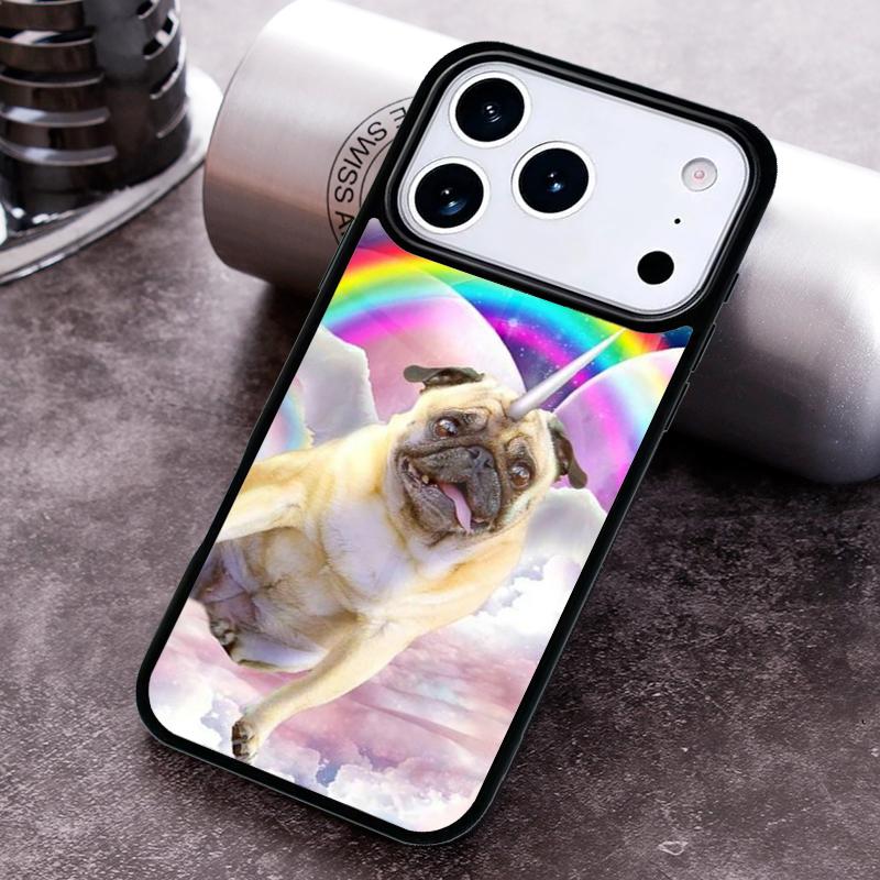 Angel Pug Phone Case For iPhone 17 16 15 14 13 12 11 Pro Max Plus 17Air Soft Silicone Cover
