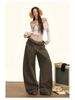 American Floral Balloon Pants - Women's Elastic Waist, Loose, Tie-Up, Slimming, Wide-Leg Design for Autumn & Winter