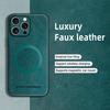 Leather For Magsafe Cases For iPhone 16 Pro Magnetic Wireless Charge Phone Case For iPhone 13 15 14 Plus 11 12 Pro Max 16e Cover