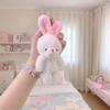 Cartoon Animal Little Rabbit Plush Toy Keyring Stuffed White Rabbit Plush Keychain Soft
