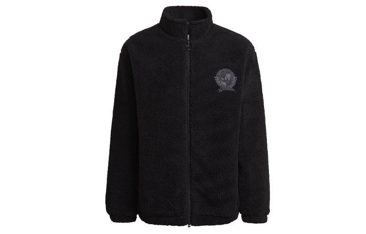 Adidas Originals Velvet Jackets Men s Black Stand Collar Moderate H32150 XS