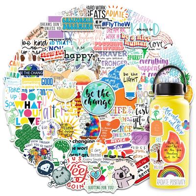 100 Inspirational Text Stickers Theme Inspirational English Short Sentences Literary Style Creative Graffiti Student Stationery Stickers