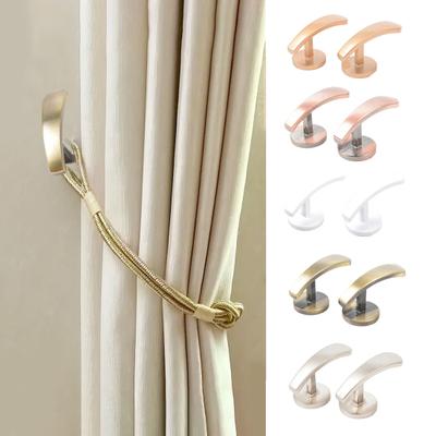 Curtain Hooks Eye-catching Anti-rust Aluminium Alloy Home Hotel Office Use Window Drapery Tiebacks Kitchen Accessories