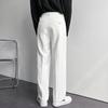 Herren Lockerer Koreanischer Stil Lässige Weiße Weitbein-Hose Bodenlange Hose Neuer Koreanischer Stil Drapierter Gerader Anzug
