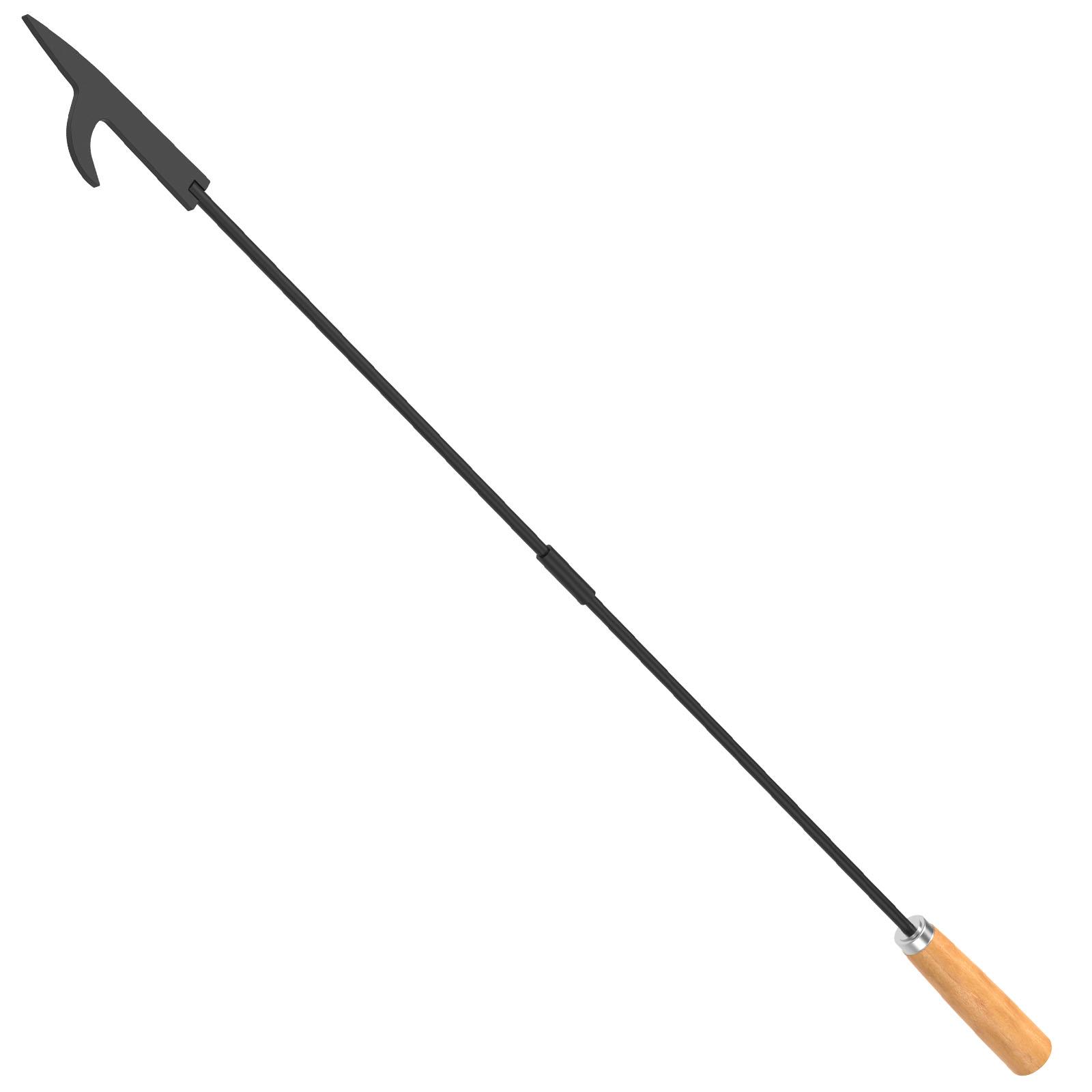 

1/2Pcs Fire Poker Stick 82cm Iron Campfire Poker with Wood Handle Removable Portable Fire Pit Tools for Camping Fireplace Stove