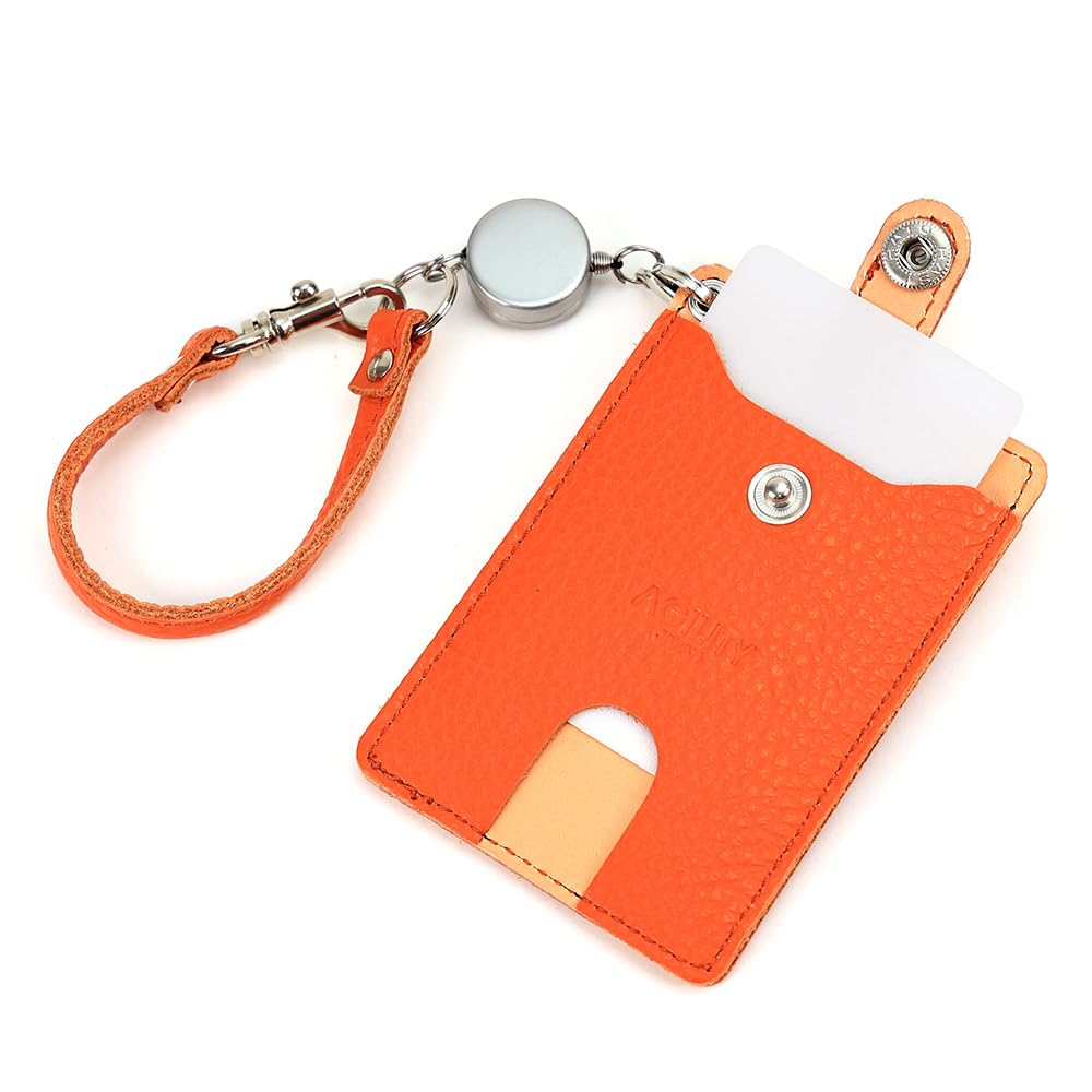 AGILITY Affa Italian Shrink Leather Pass Case with Light Blue "Pisto" Reel,