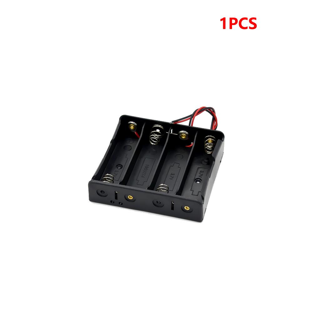 10/5/1PCS 1 2 3 4 Slot 18650 Battery Holder Power Bank with Wire Lead Plastic Battery Storage Box Case for 18650 3.7V Battery