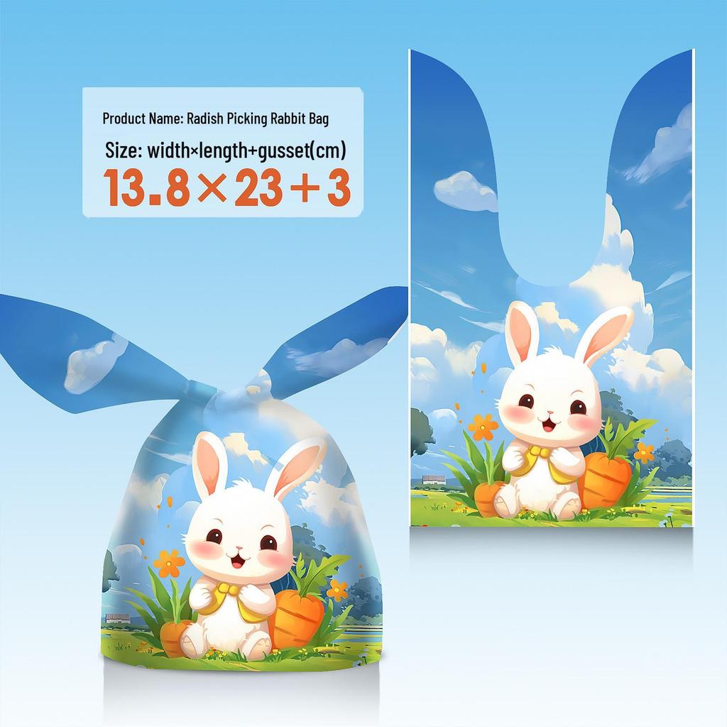 Children's Day Gift Bag: Snowflake Crisps, Snacks, Biscuits, Candy Rabbit Ear Packaging