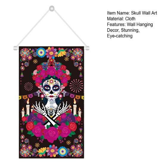Day of The Dead Art Mexican Fabric Wall Fiesta