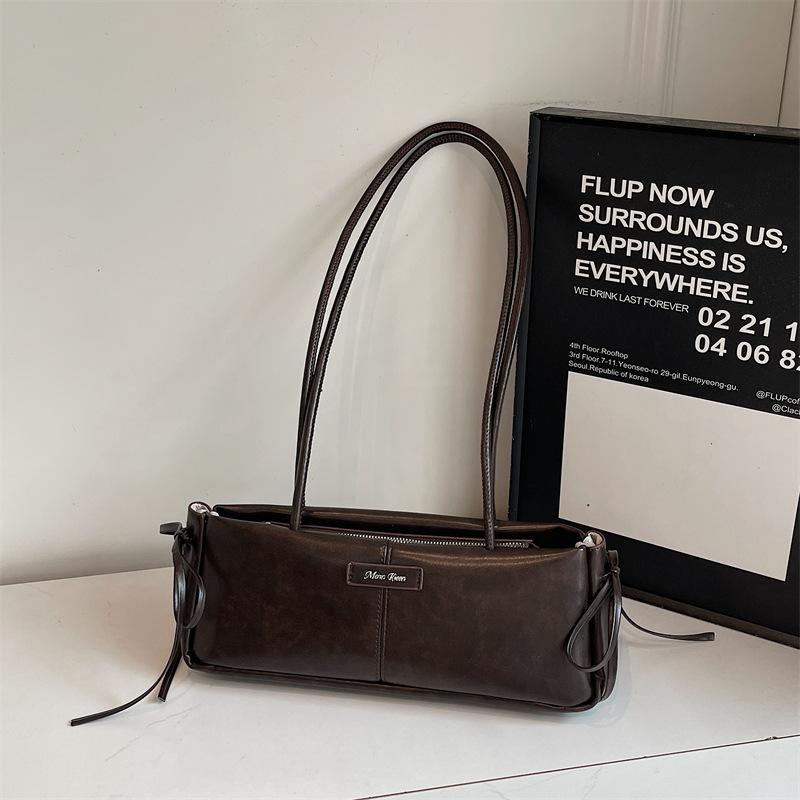 

Нишевая сумка высокой стоимости, женская сумка, сумка-боулинг, новая коллекция 2025, ретро, большая вместимость, сумка для работы, сумка из кожи с масляной восковой пропиткой