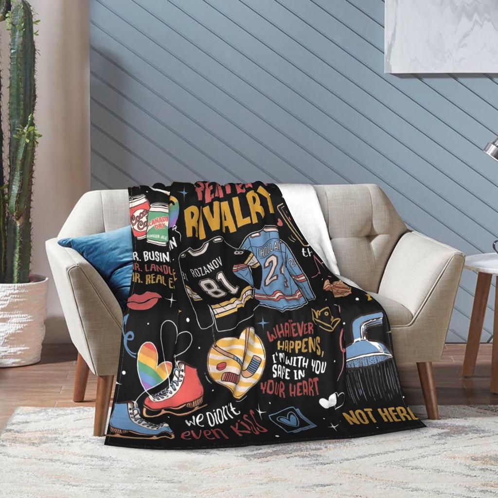 Heated Rivalry TV Show Hollanov Blankets Flannel Funny Warm Throw Blanket for Home Restaurant Winter