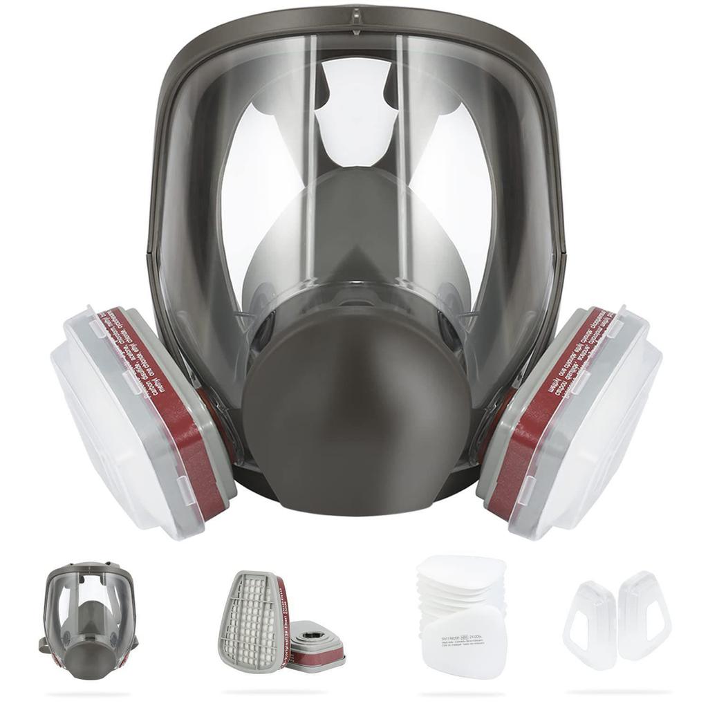 Masque à gaz intégral anti-buée pour peinture par pulvérisation et protection contre la poussière 6800
