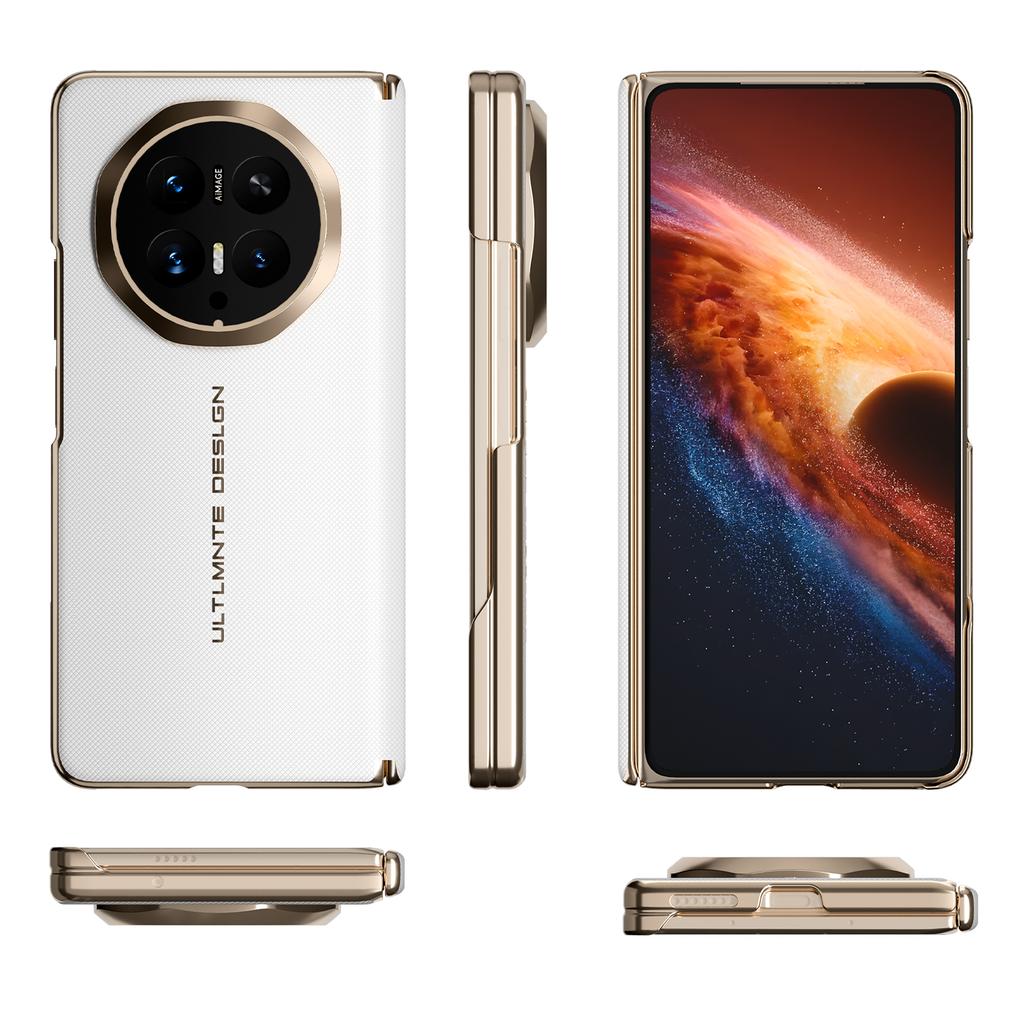 Hochwertige vergoldete Seitenlederhülle für Honor Magic V6 Schutzhülle Handy Magic V6 Rückabdeckung