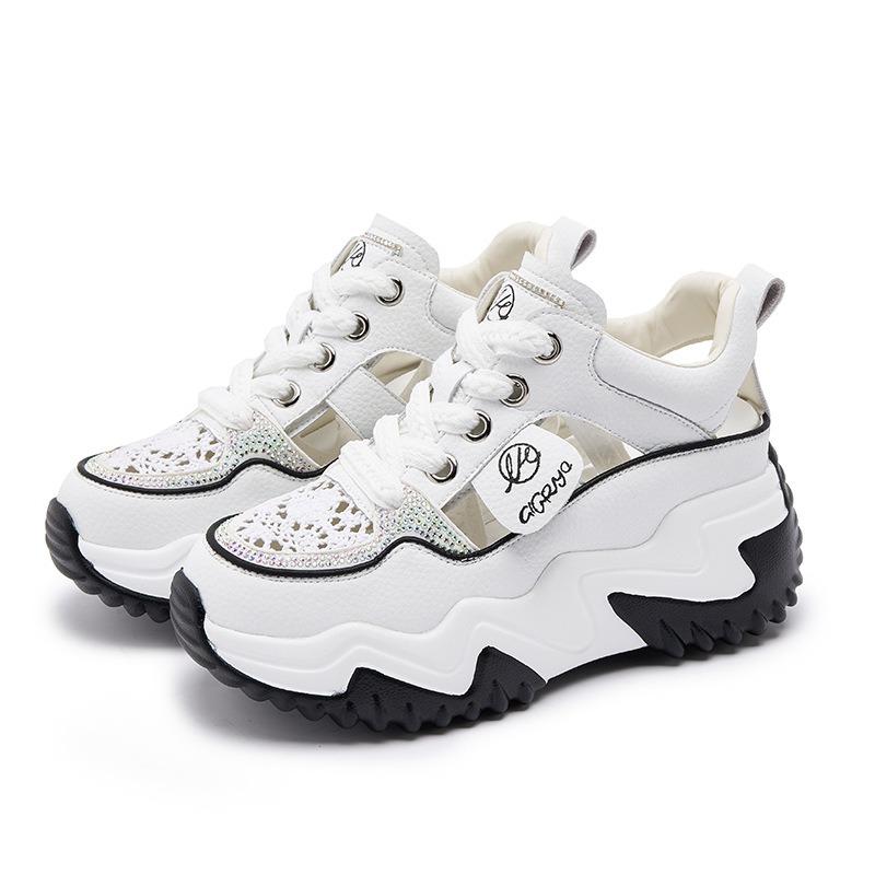 Sandals Summer Height Raising Shoes Women's Shoes Leather Small White Shoes Sneakers