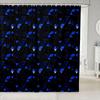 Aurora Borealis Fabric Shower Curtain Northern Lights Shower Curtain Aurora Snow Mountain Waterproof Bathroom Curtains Galaxy