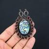 Abalone Shell Gemstone Pure Copper Wire Wrapped Handmade Pendant Jewelry For Gift