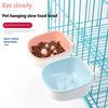 Wisząca Klatka dla Zwierząt Miska Zapobiegająca Zadławieniu Kwadratowa Miska Spowalniająca Jedzenie Miska do Karmienia Zwierząt Kocięta Szczenięta Artykuły do Karmienia Zwierząt