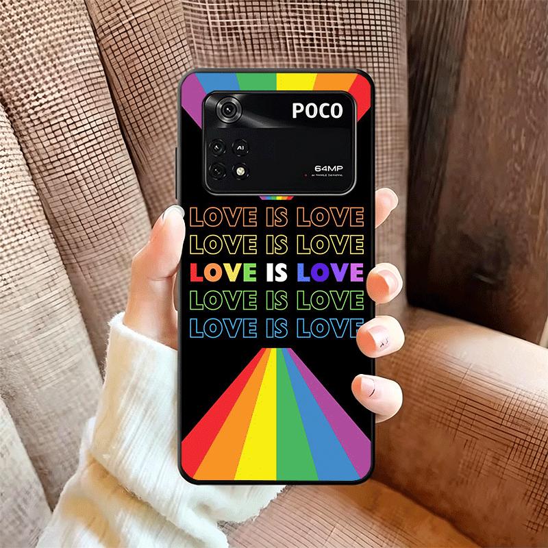 LGBT Rainbow Love Is Love Soft Phone Case for Xiaomi Poco X5 X6 X7 X8 Pro Max X3 F7 F8 Ultra M8 M7 M6 M5 Redmi 15 15C 14C 13C 12