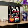 1PC I May Be Old But I Got To See All The Cool Bands Vintage Tin Sign, Retro Rock Music Metal Wall Art for Music Room
