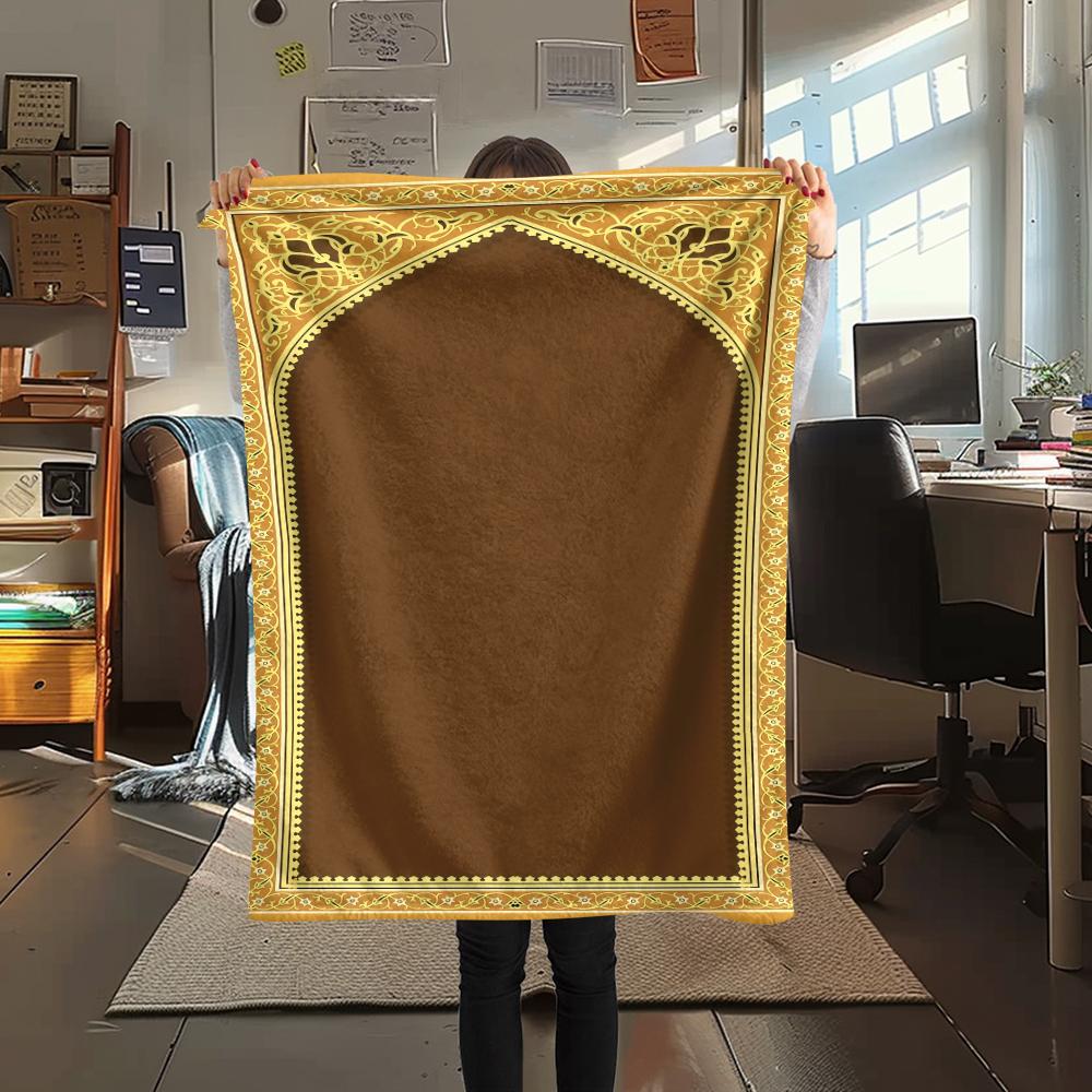 1Pz Coperta in Flanella con Stampa Musulmana, Alta Qualità, Per Tutte le Stagioni, Decorazione per la Casa, Calore e Comfort, Perfetta per Regali di Natale